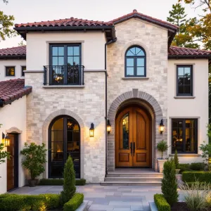 Tuscan Stone Haven with Arched Allure