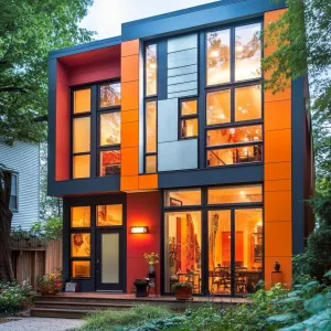 Asymmetrical Windows and Bold Colors