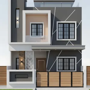 Monochrome Lattice G+1 Entry Front