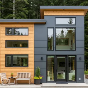 Modern Miniature Lodge: Cozy in the Clouds