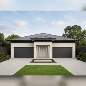 Balanced Courtyard Entry Modern Twin Home