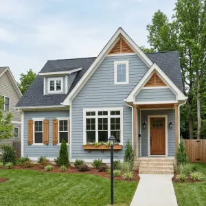 Blueboard Porch Gable Craftsman Cottage