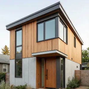 Cedar Concrete Cornerlight House