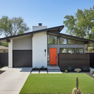 Charcoal A-Frame With Tangerine Pop