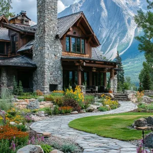Stone Castle with a Peak View