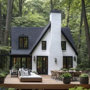 Charming Woodland Cottage With Cozy Patio