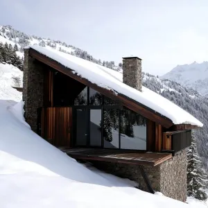 Elegant A-Frame Eyrie in the Snow