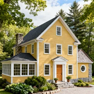 Golden Orchard Colonial With Stone Roots