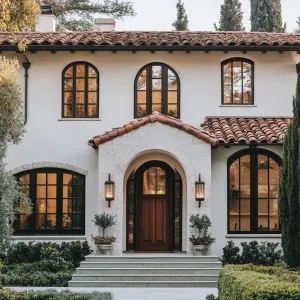 Elegant Archways Amid Cypress Sway