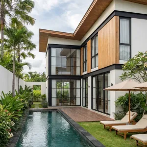 Modern Courtyard Lap Pool Haven