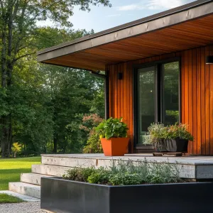 Integrated Planters With Native Vegetation