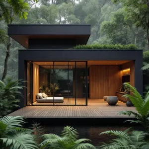 Modern Cube Nestled in Nature