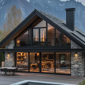 Chic Chalet Nestled in Mountains