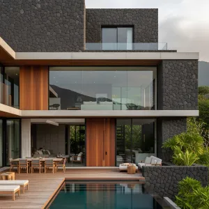Volcanic Fusion: A Stone-Crafted Tropical Getaway