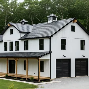 A Striking Duo of Shades: The Monochrome Barn