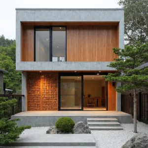 Zen Box, Cedar And Concrete