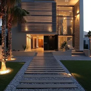 Sleek Symmetry: The Gleaming Gateway