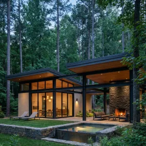 Forest Glade Glass And Hearth Retreat