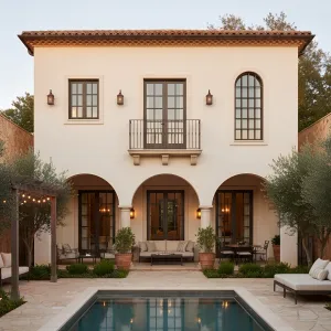 Arched Loggia Over Poolside Sanctuary
