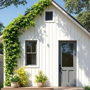 Vine-Draped Bliss: Sprightly Cottage with Cheery Porch Steps