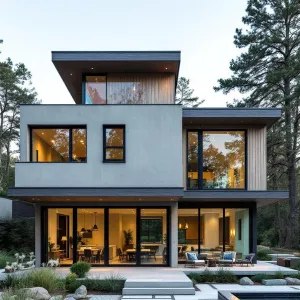 Geometric Haven with a Garden Pool