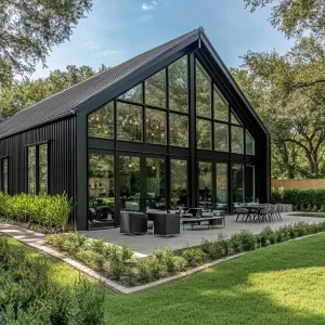 Glass-Paneled Barn Brilliance