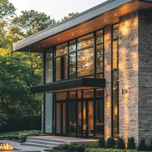 Architectural Wonder with Fiery Warmth