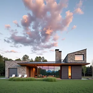 Brick Bliss Under Cotton Candy Clouds