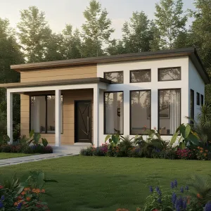 Tiny Dwelling with a Flourishing Front