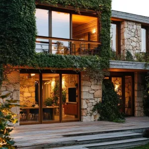 Preview of Reclaimed Wood Cabins Adorned With Climbing Ivy