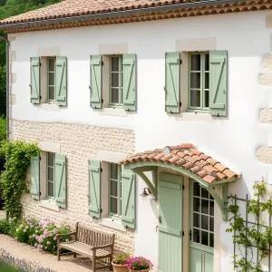 Quaint Pastel Haven with a Rustic Twist