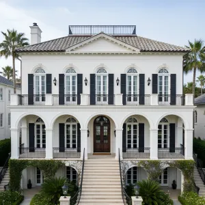 Bayfront Arcaded Colonial Retreat