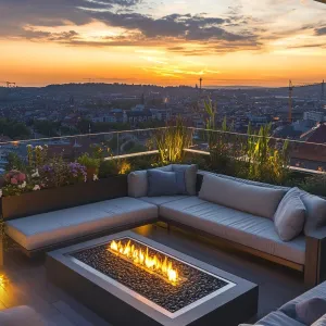 Chic Rooftop Sunset Lounge