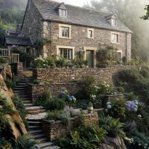 Hillside Terraces Woodland Stone Cottage