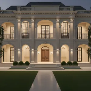 Illuminated Colonnade Manor