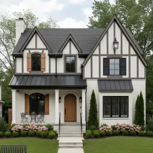 Lantern-Kissed Porchfront Tudor Cottage