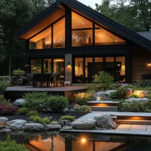 Modern Chalet Marvel With a Dazzling Pond View