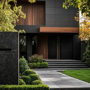Stylish Monochrome Villa with a Hint of Wood