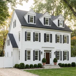 Tall White Classic With Ink Shutters