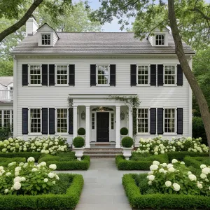 Boxwood-Edged Colonial Tranquility