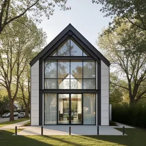 Glass-Faced Steel Gable Studio