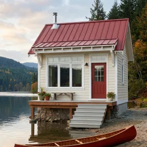 Lakeshore Red Roof Tiny Cottage