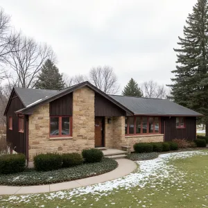 Stone-and-Red Trim Ranch
