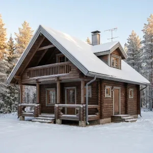 Snowroof Woodland Lodge With Loft Porch
