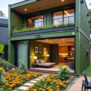 Green Cube Retreat: The Floral Fortress