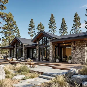 Chic Chalet of Stone and Glass
