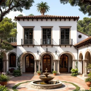 Arched Splendor: Courtyard Delight