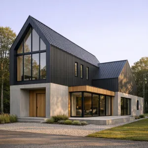 Nordic Slate Gable Meadow House