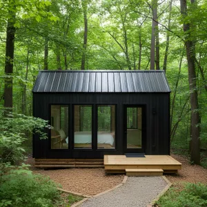 Midnight Micro Shack in the Leafy Realm