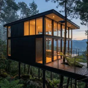 Midnight Canopy Glass Loft